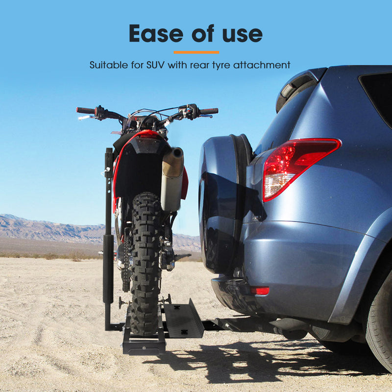 Motorcycle Motorbike Carrier Rack Dirt Bike Ramp Steel 2 inch Towbar