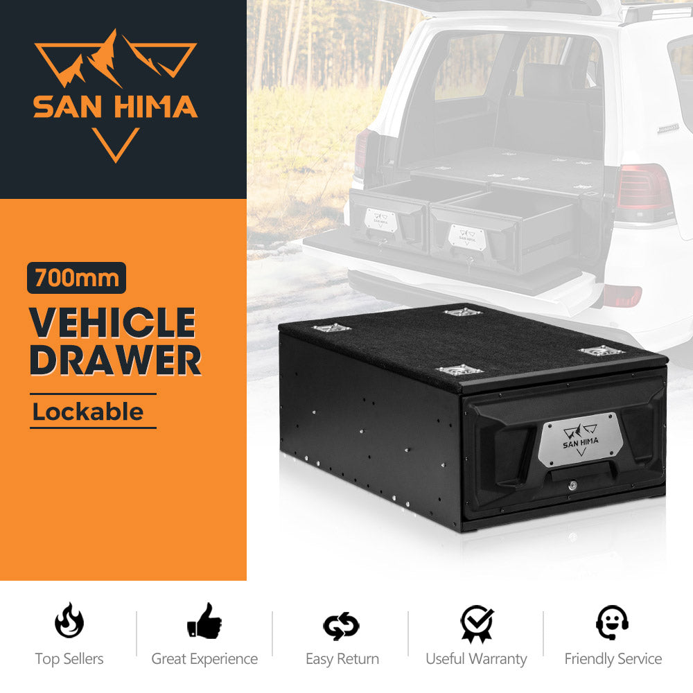 San Hima Lightweight 700MM 4WD Rear Drawer Vehicle Storage Lockable