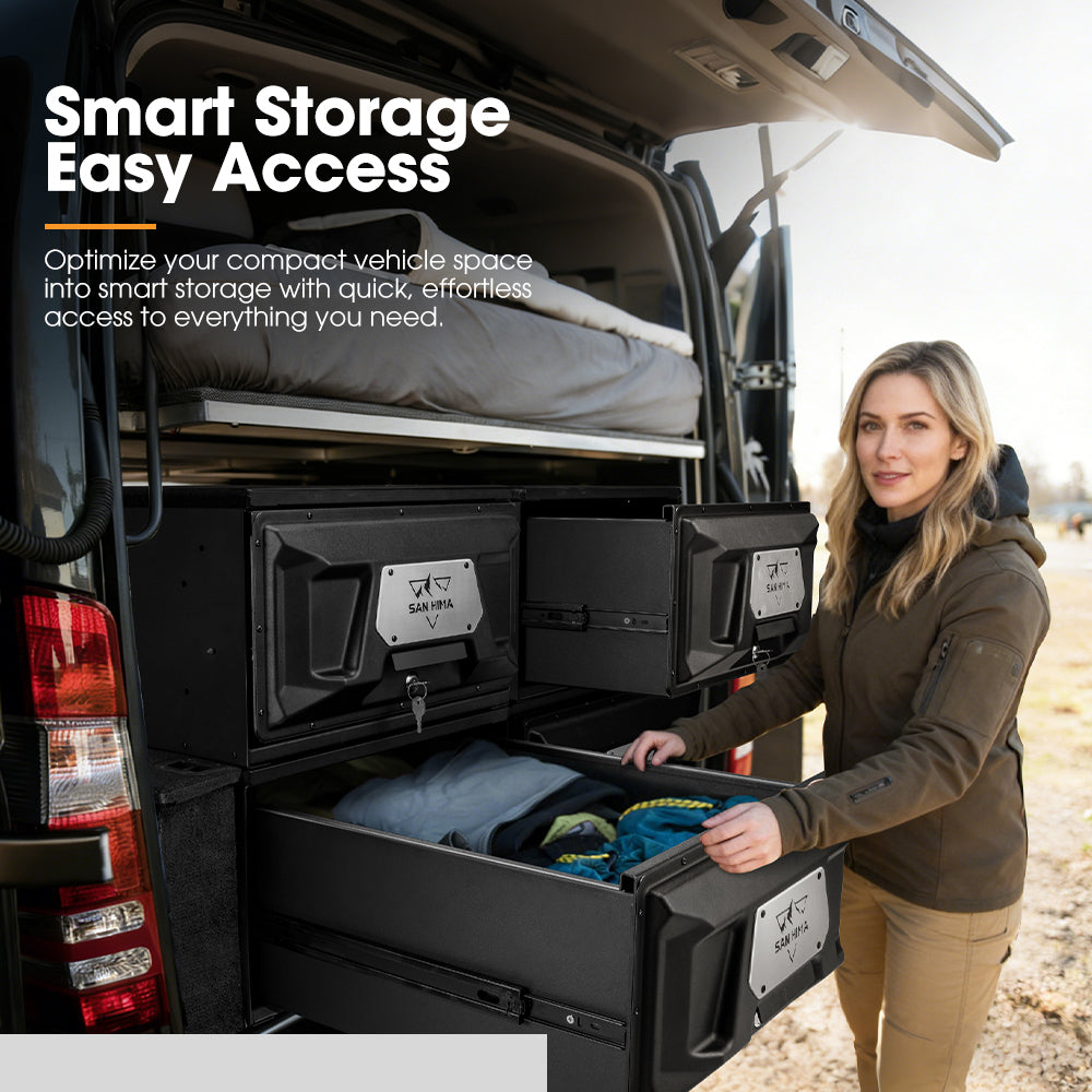 San Hima Lightweight 700MM 4WD Rear Drawer Vehicle Storage Lockable