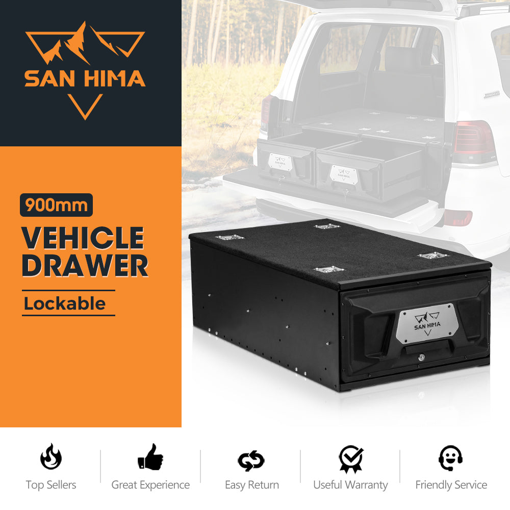 San Hima Lightweight 900MM 4WD Rear Drawer Vehicle Storage Lockable