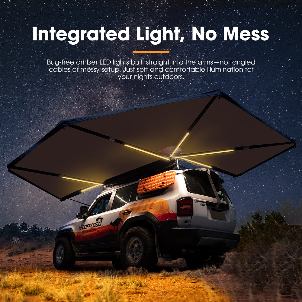 San Hima 270 Degree Awning Free-Standing Camping With L Brackets Passenger Side