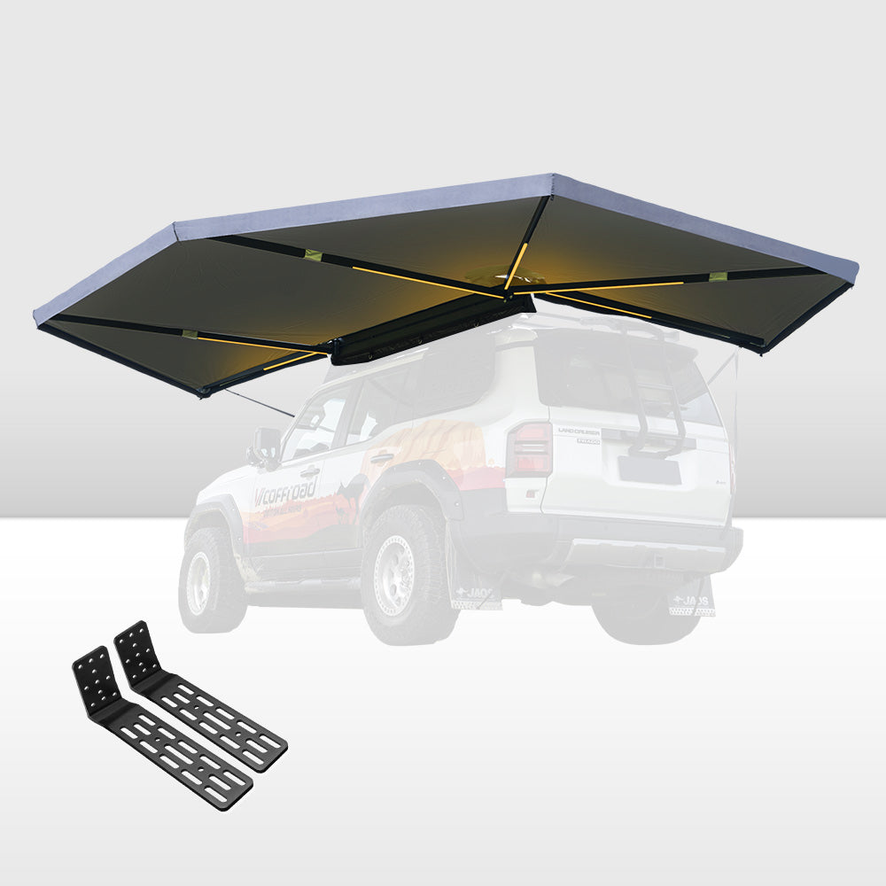San Hima 270 Degree Awning Free-Standing Camping With L Brackets Passenger Side