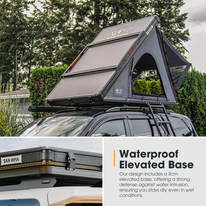 San Hima 270° Awning Passenger Side + Kalbarri Lite Gen 2 Rooftop Tent + Rack