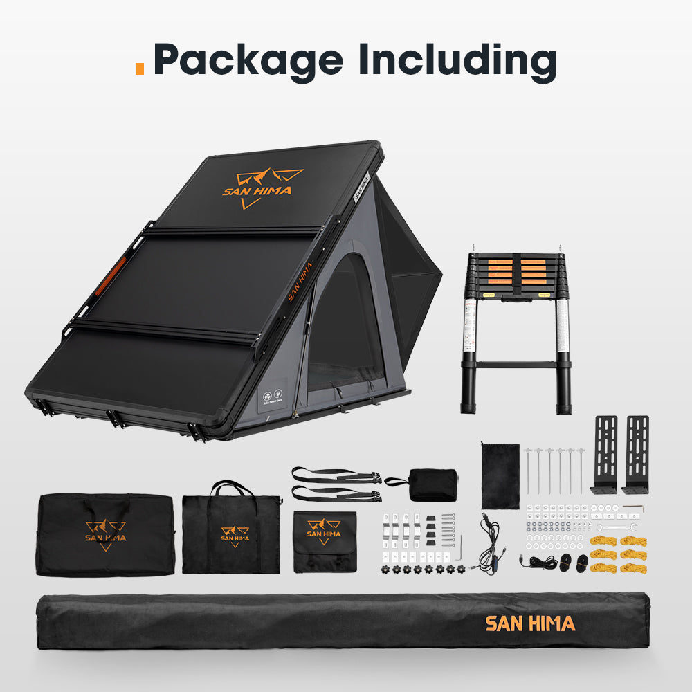 San Hima 270° Awning Passenger Side + Kalbarri Lite Gen 2 Rooftop Tent + Rack