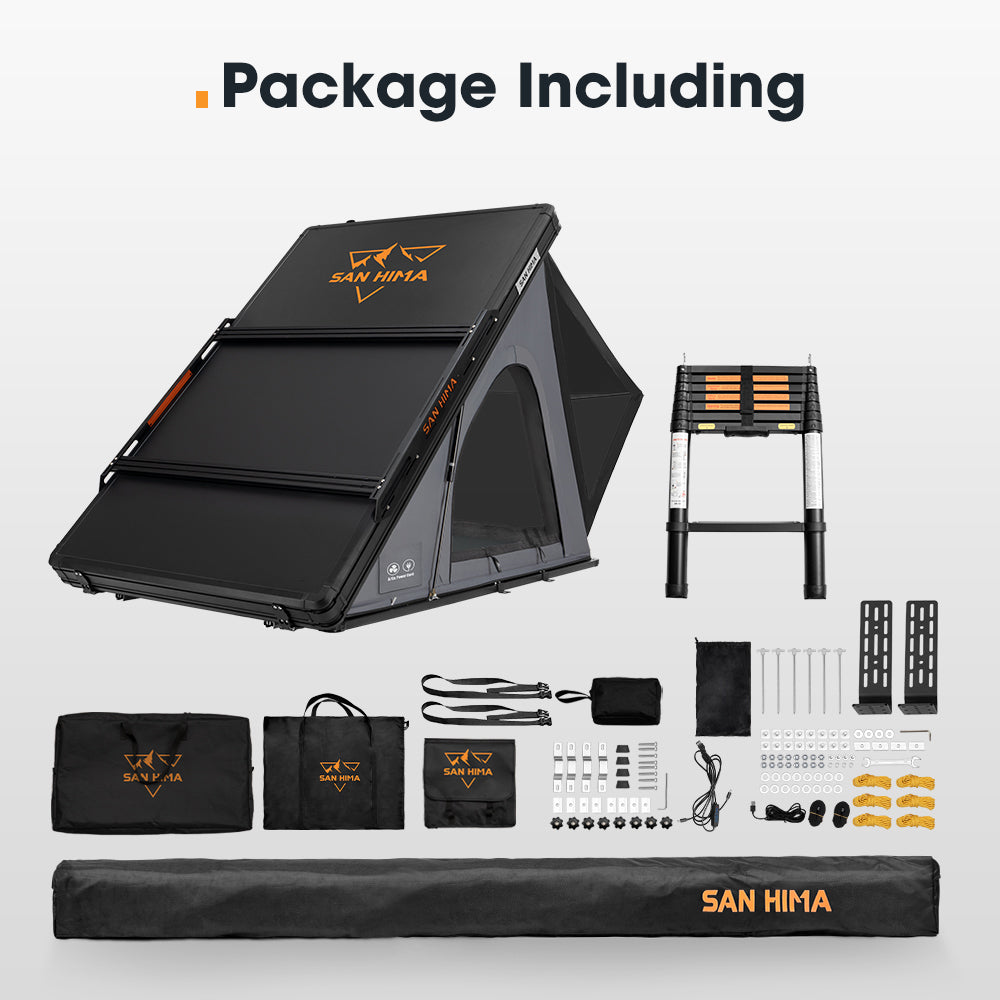 San Hima 270° Awning Passenger Side + Kalbarri Lite Gen 2 Rooftop Tent + Rack