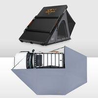 San Hima 270° Awning Passenger Side + Kalbarri Lite Gen 2 Rooftop Tent + Rack