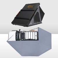 San Hima 270° Awning Passenger Side + Kalbarri Lite Gen 2 Rooftop Tent + Rack
