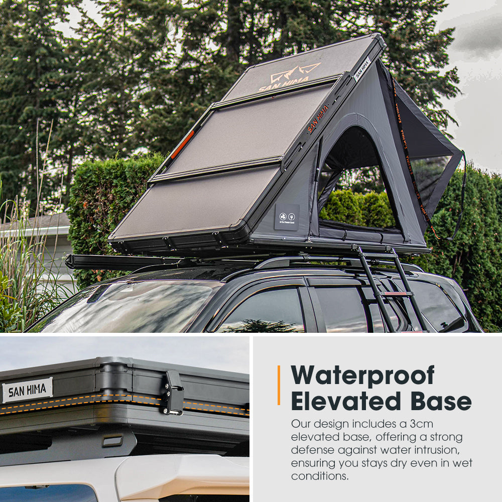 San Hima 270° Awning Passenger Side + Rooftop Tent + Rack + Double Camping Chair