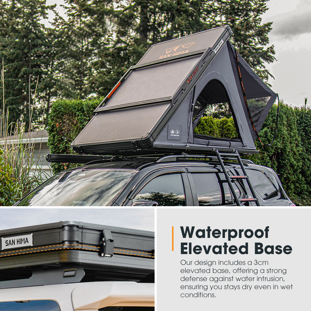 San Hima 270° Awning Passenger Side + Rooftop Tent + Rack + Double Camping Chair