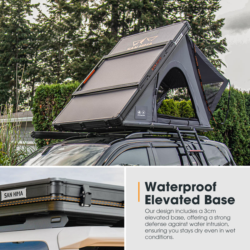 San Hima 270° Awning Driver Side + Kalbarri Lite Gen 2 Rooftop Tent + Rack