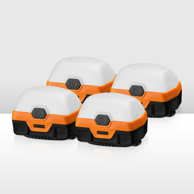 San Hima 4X 6X 8X Led Camping Lights Amber White Rechargeable w/ Lithium Battery