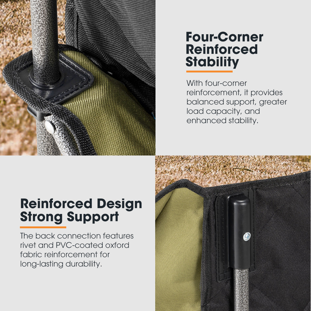 Bonus San Hima Folding Double Camping Chair Outdoor Portable Moon Chair 2 Seater Green