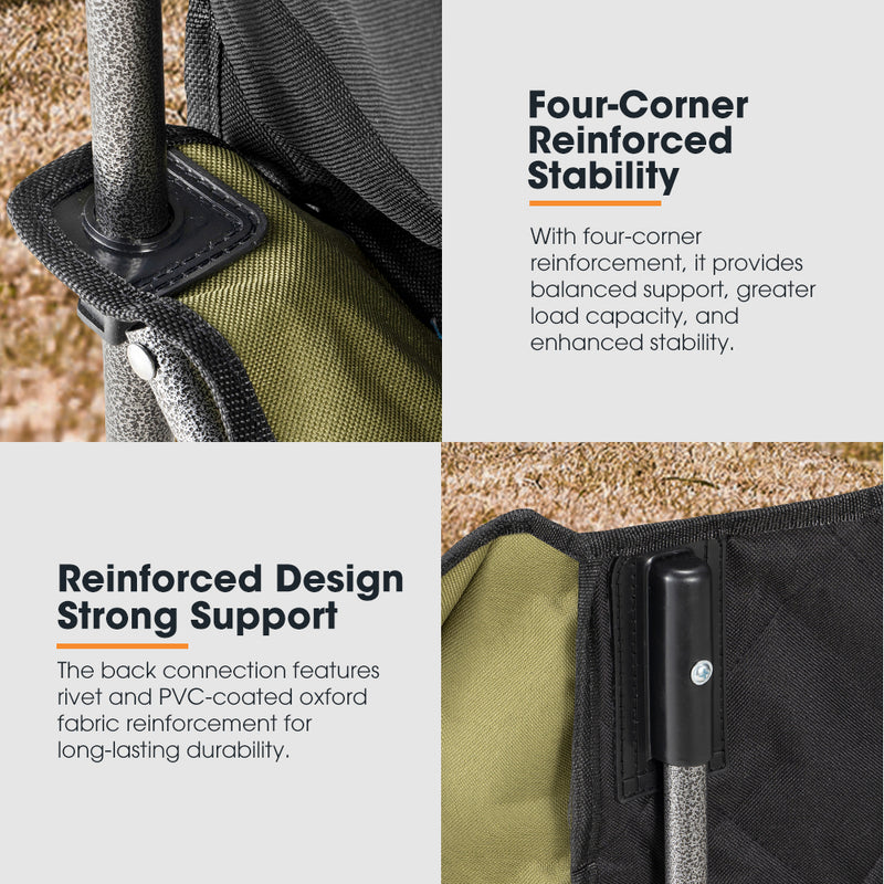 Bonus San Hima Folding Double Camping Chair Outdoor Portable Moon Chair 2 Seater Green