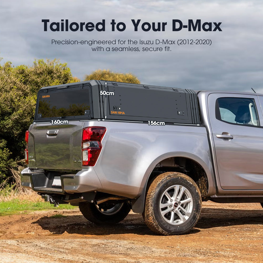 San Hima UTE Tub Canopy Fit Isuzu D-Max 2012-2020 Dual Cab W/ Rivet Gun