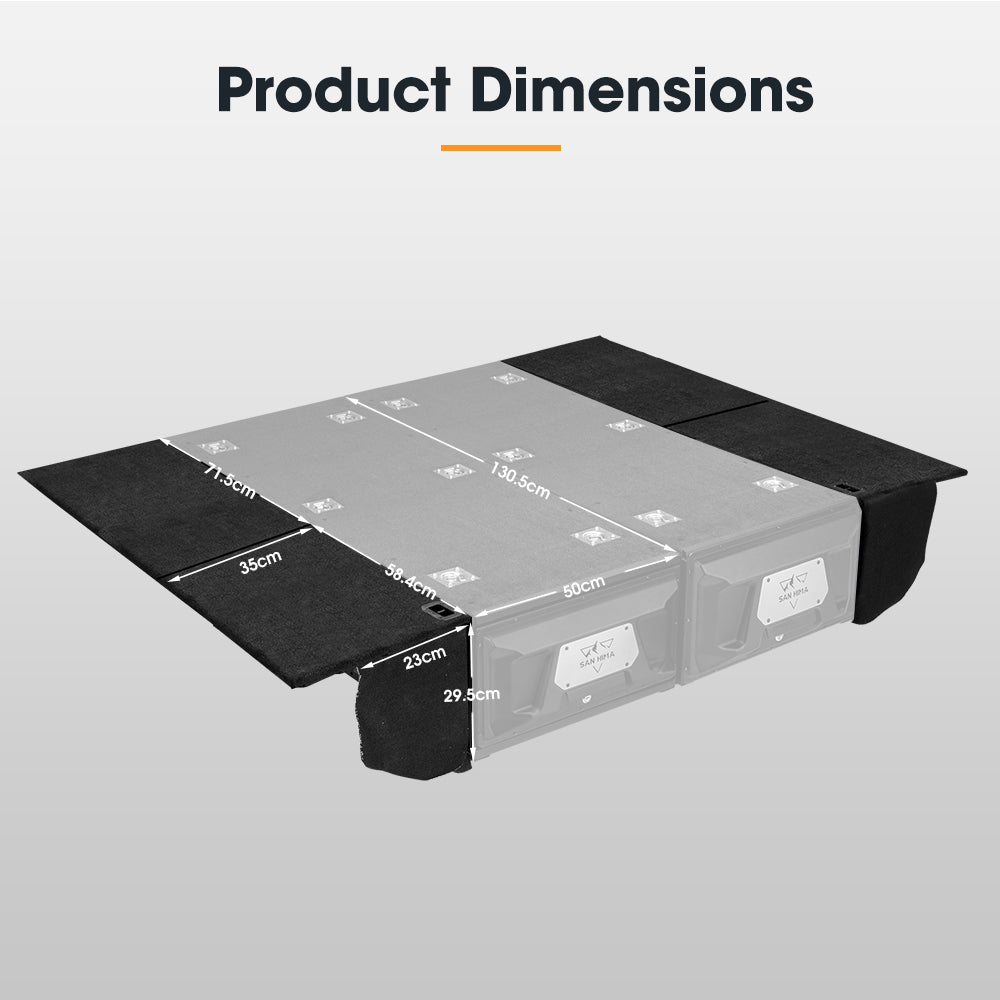 San Hima Universal Drawer Wing Kit Full DIY Kit For 1300mm 4WD Rear Drawer