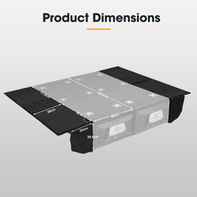 San Hima Universal Drawer Wing Kit Full DIY Kit For 1300mm 4WD Rear Drawer