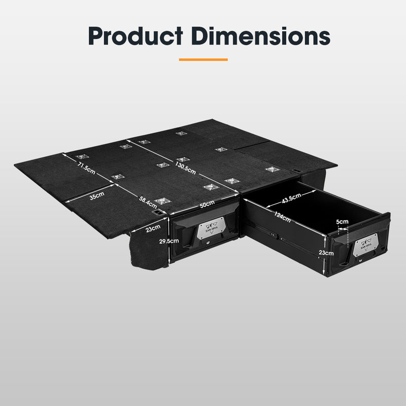 San Hima Lightweight 2X 1300mm 4WD Rear Drawer System Universal DIY