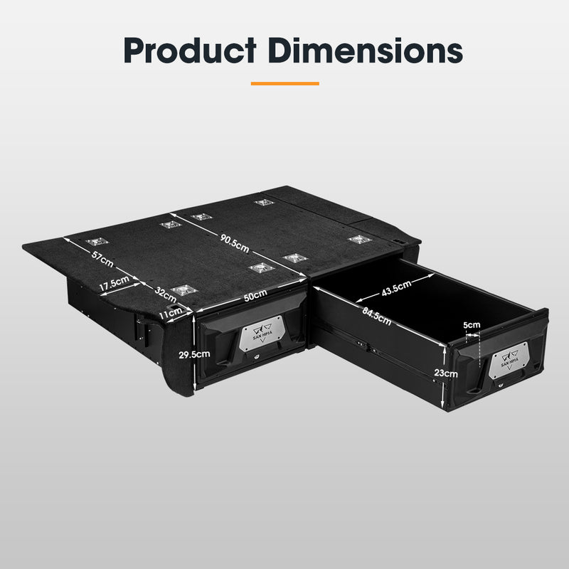 San Hima Lightweight 2X 900mm 4WD Rear Drawer System Fit Toyota Landcruiser 200