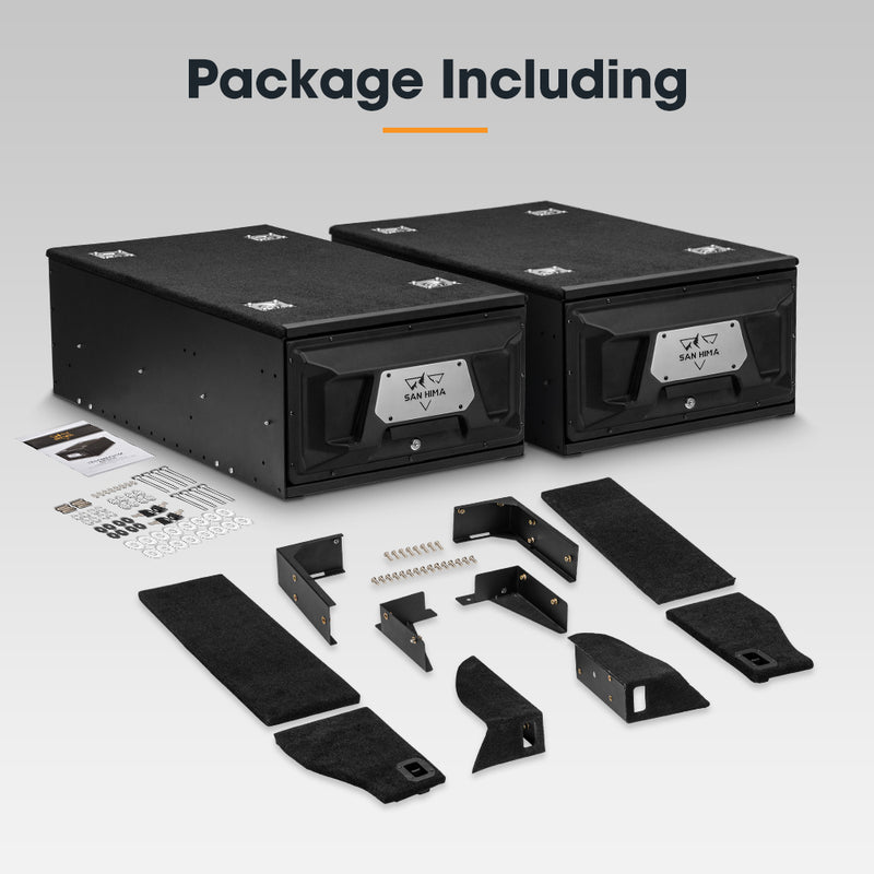 San Hima Lightweight 2X 900mm 4WD Rear Drawer System Fit Toyota Landcruiser 200