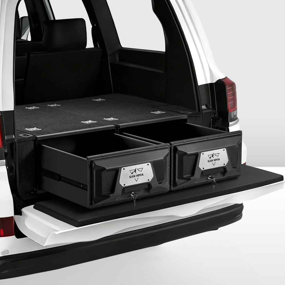 San Hima Lightweight 2X 900mm 4WD Rear Drawer System Fit Toyota Landcruiser 200