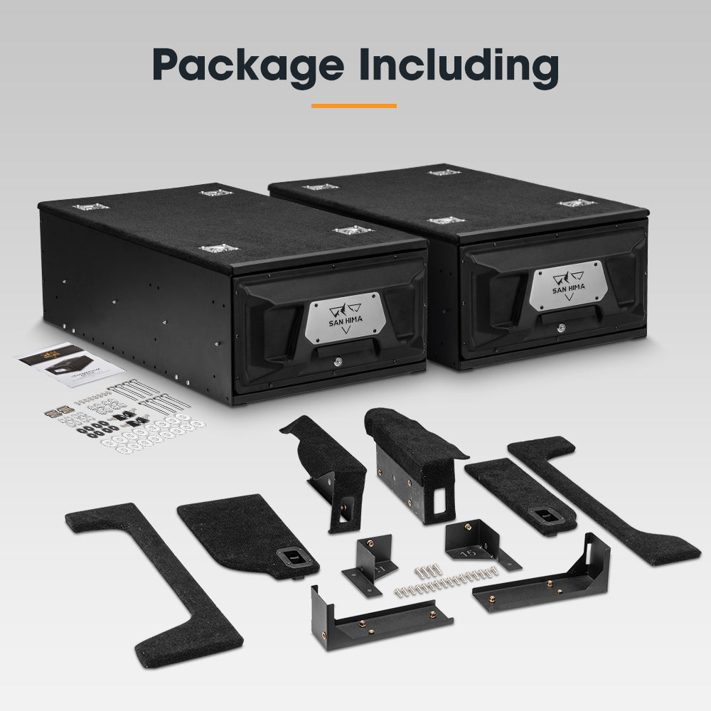 San Hima Lightweight 2X 900mm 4WD Rear Drawer System Fit Toyota Landcruiser Prado 150