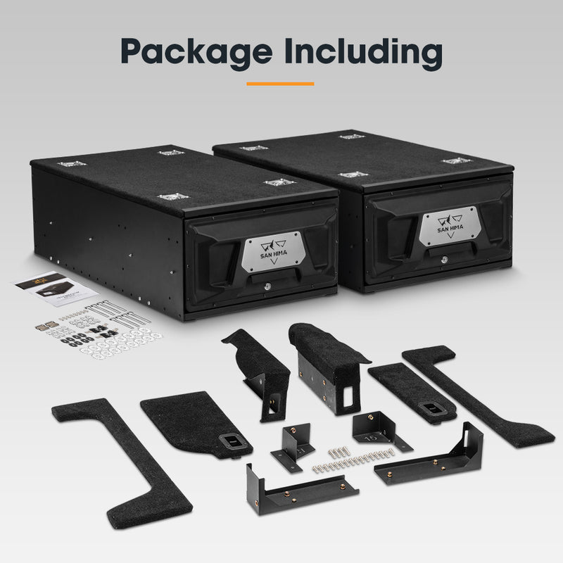 San Hima Lightweight 2X 900mm 4WD Rear Drawer System Fit Toyota Landcruiser Prado 150