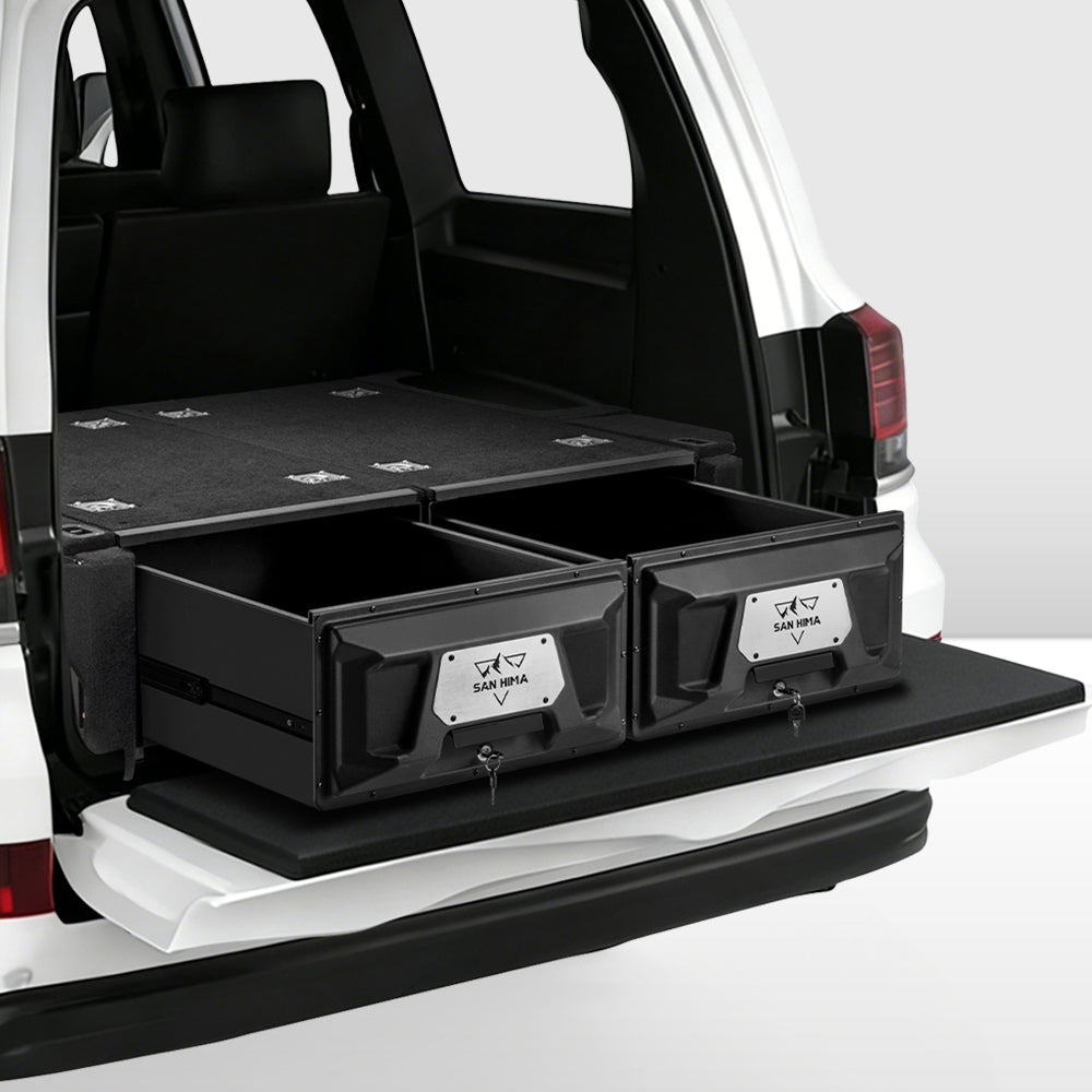 San Hima Lightweight 2X 900mm 4WD Rear Drawer System Fit Toyota Landcruiser Prado 150