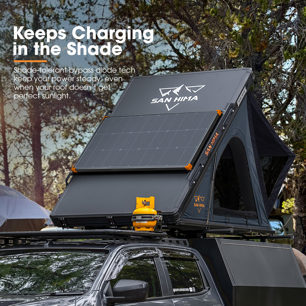 San Hima 2X 120W Mono-HPBC Fixed Solar Panel Power Bypass Camping Caravan