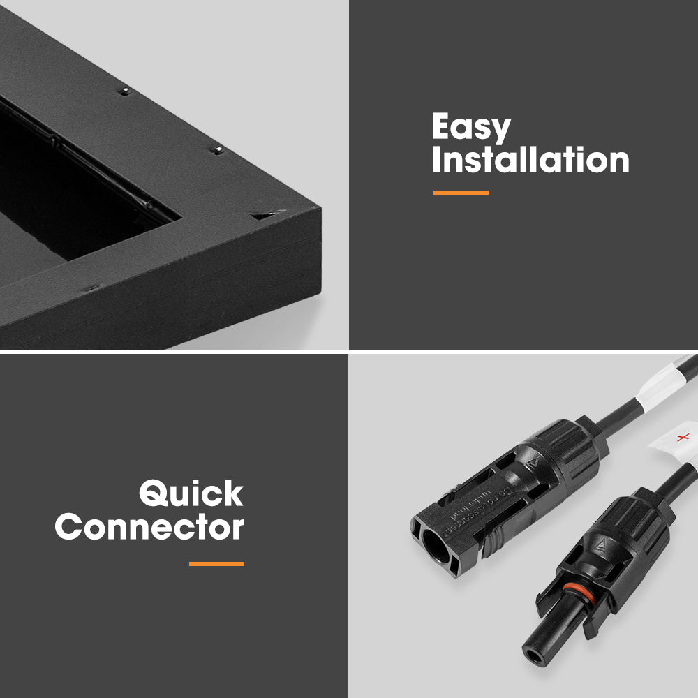 San Hima 2X 120W Mono-HPBC Fixed Solar Panel Power Bypass Camping Caravan