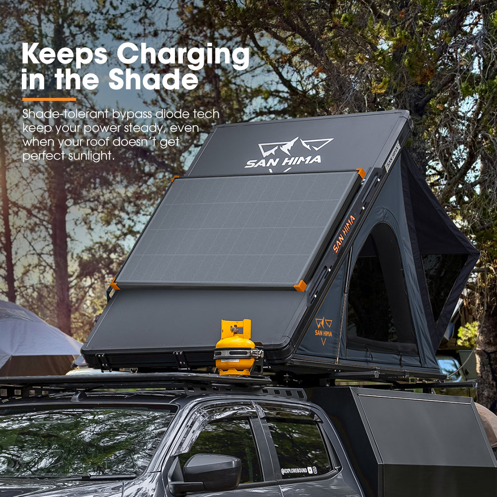 San Hima 200W Mono-HPBC Fixed Solar Panel Power Bypass Camping Caravan Battery