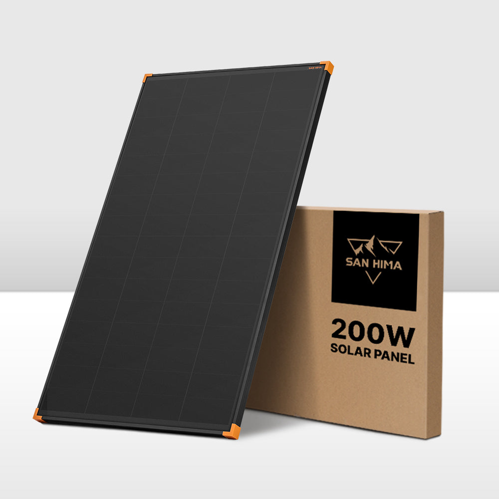 San Hima 200W Mono-HPBC Fixed Solar Panel Power Bypass Camping Caravan Battery