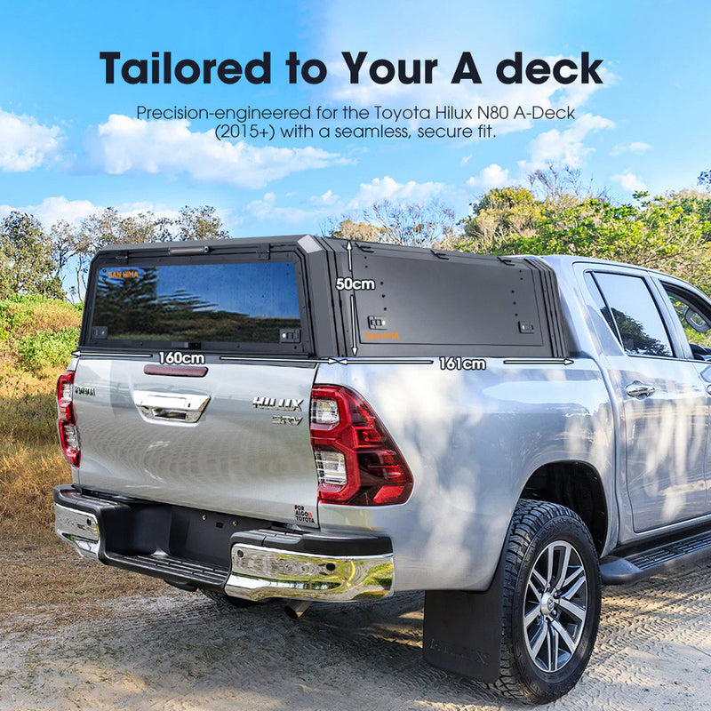 San Hima UTE Tub Canopy Fit Toyota Hilux N80 A-Deck 2015-On Dual Cab