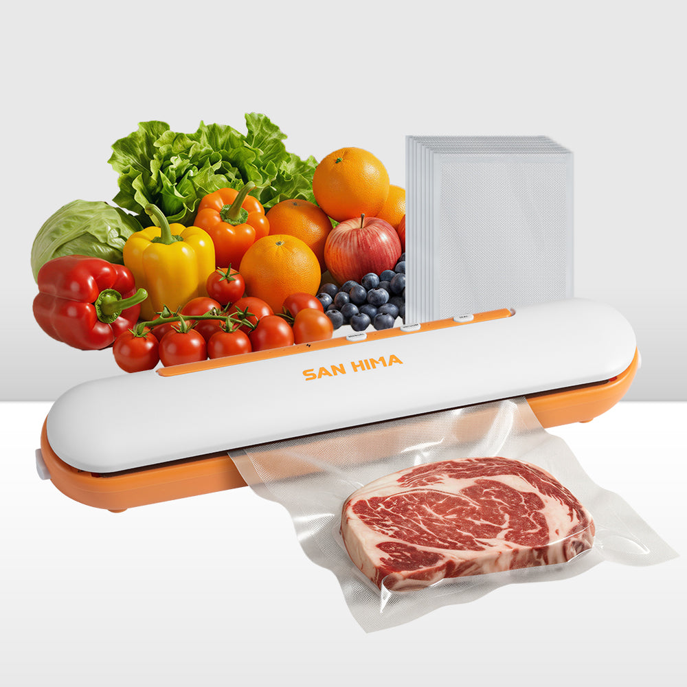 San Hima Vacuum Sealer Machine Fresh Wet Dry Food Saver Storage W/ Reusable Bags