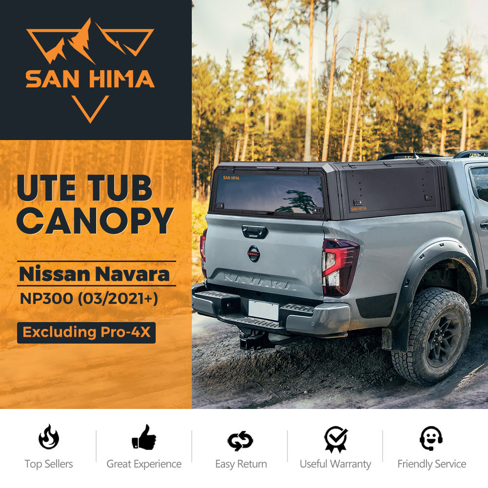 San Hima UTE Tub Canopy Fit Nissan Navara NP300 2021-On Dual Cab Excludes Pro-4X