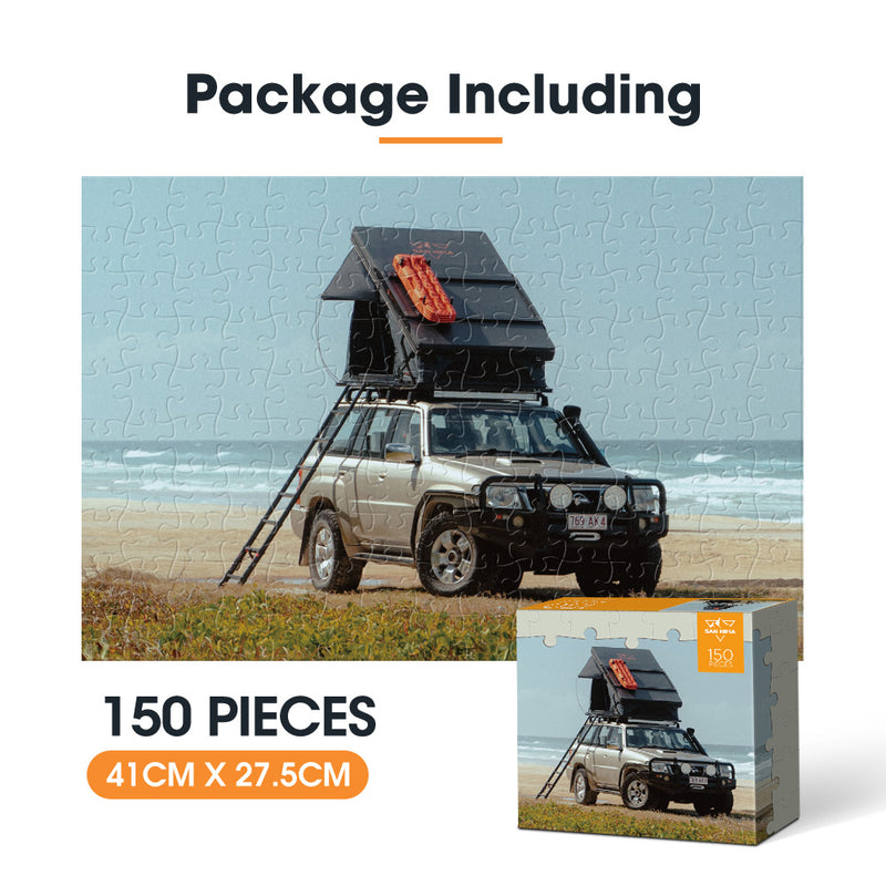 San Hima 150pcs Jigsaw Puzzle Camping Rooftop Tent Puzzles Fit Adult 41x27.5cm