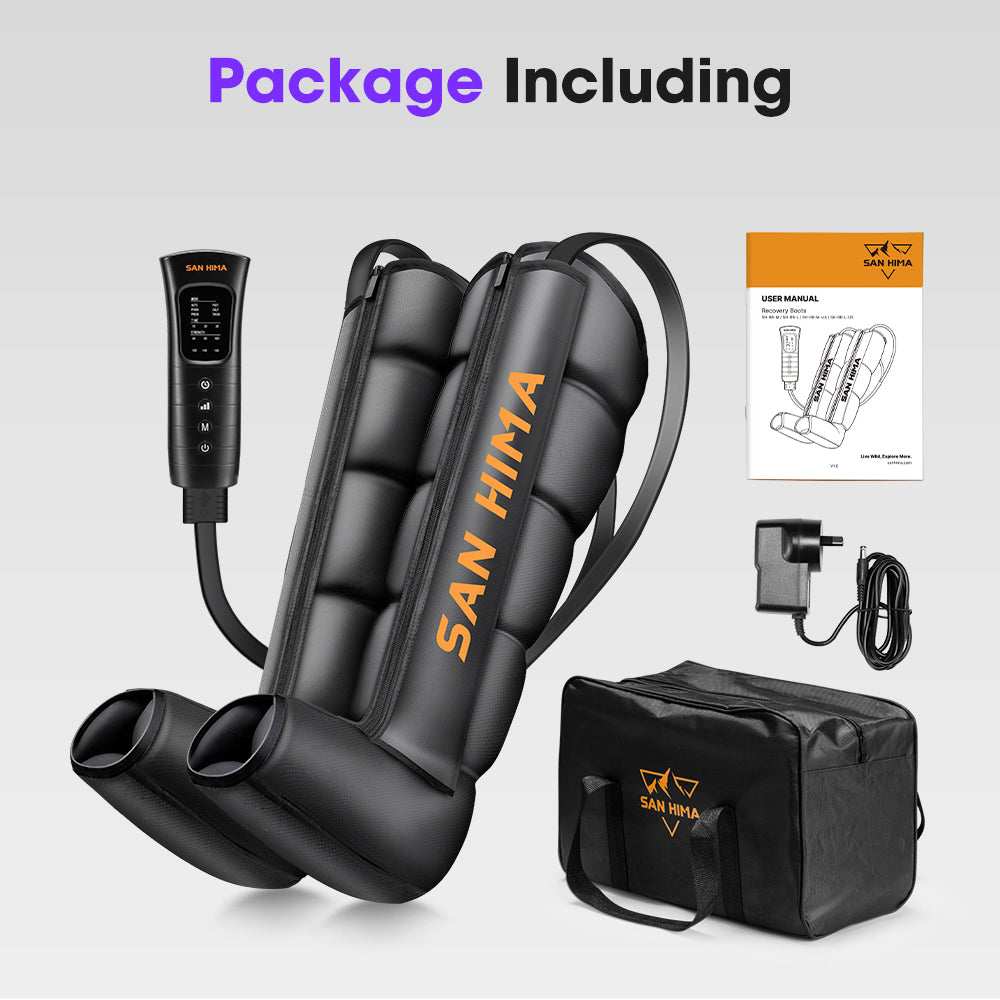 San Hima Air Compression Recovery Boots Full Leg Massager for Circulation Large