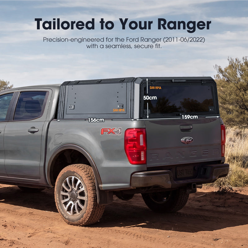 San Hima UTE Tub Canopy Fit Ford Ranger PX PXMKII PXMKIII 06/2011-2022 Dual Cab