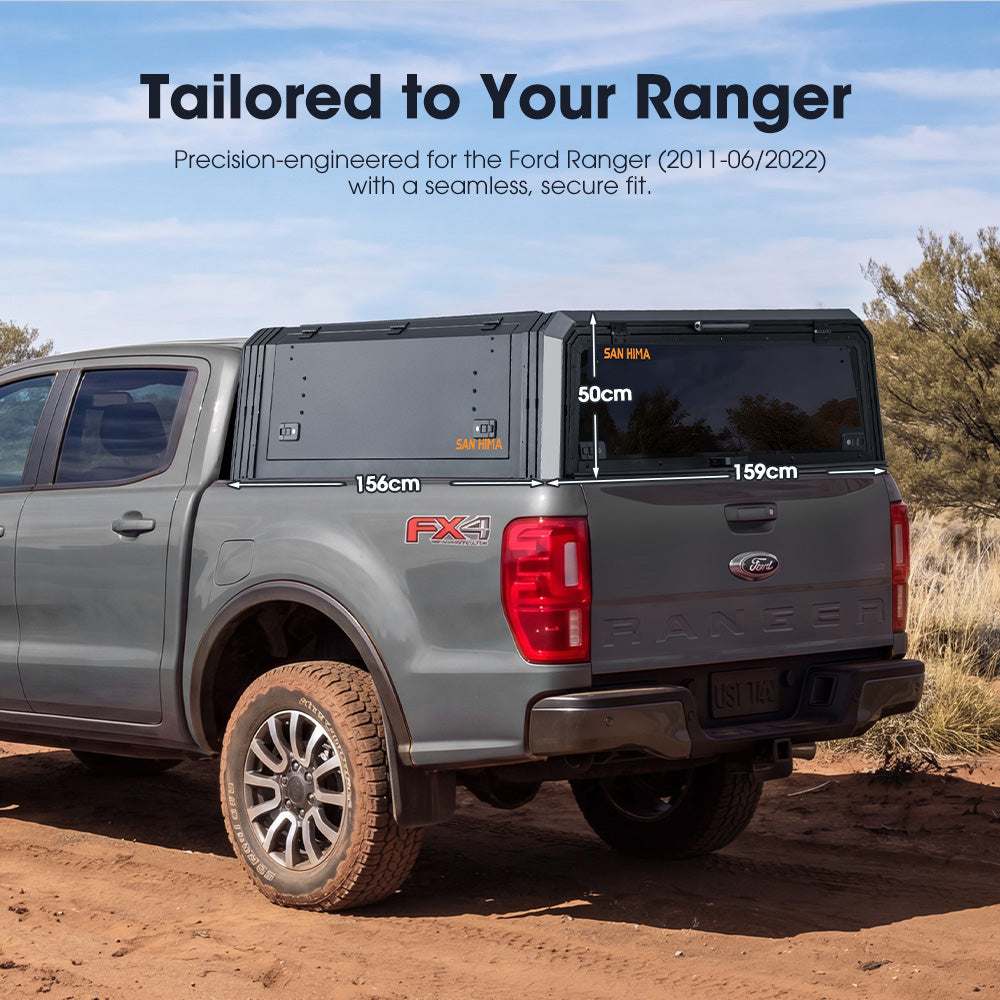 San Hima UTE Tub Canopy Fit Ford Ranger PX PXMKII PXMKIII 06/2011-2022 Dual Cab