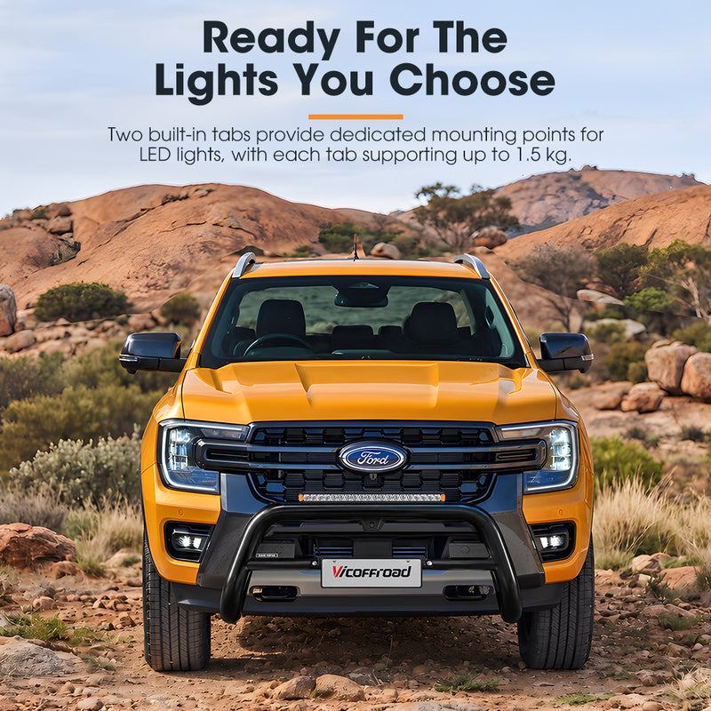 San Hima Nudge Bar 3" Grille Guard Fit Ford Ranger Next-Gen 2022-On Black