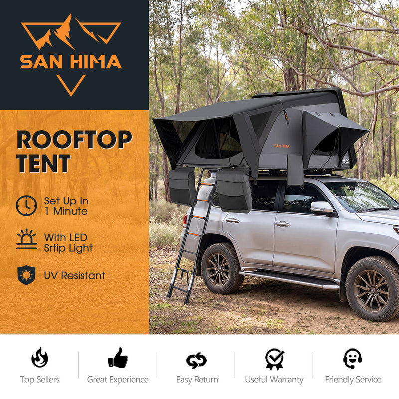 San Hima Jervis Rooftop Tent Hardshell With Ladder Camping 4WD 4x4