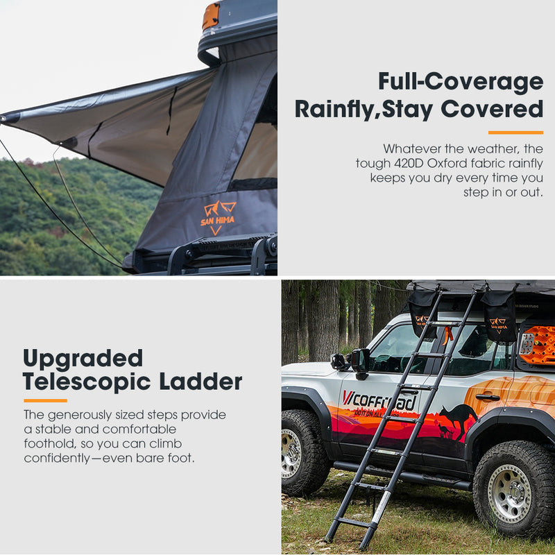 San Hima Kosci E-rise Electric Rooftop Tent Hardshell Automatic Camping Outdoor