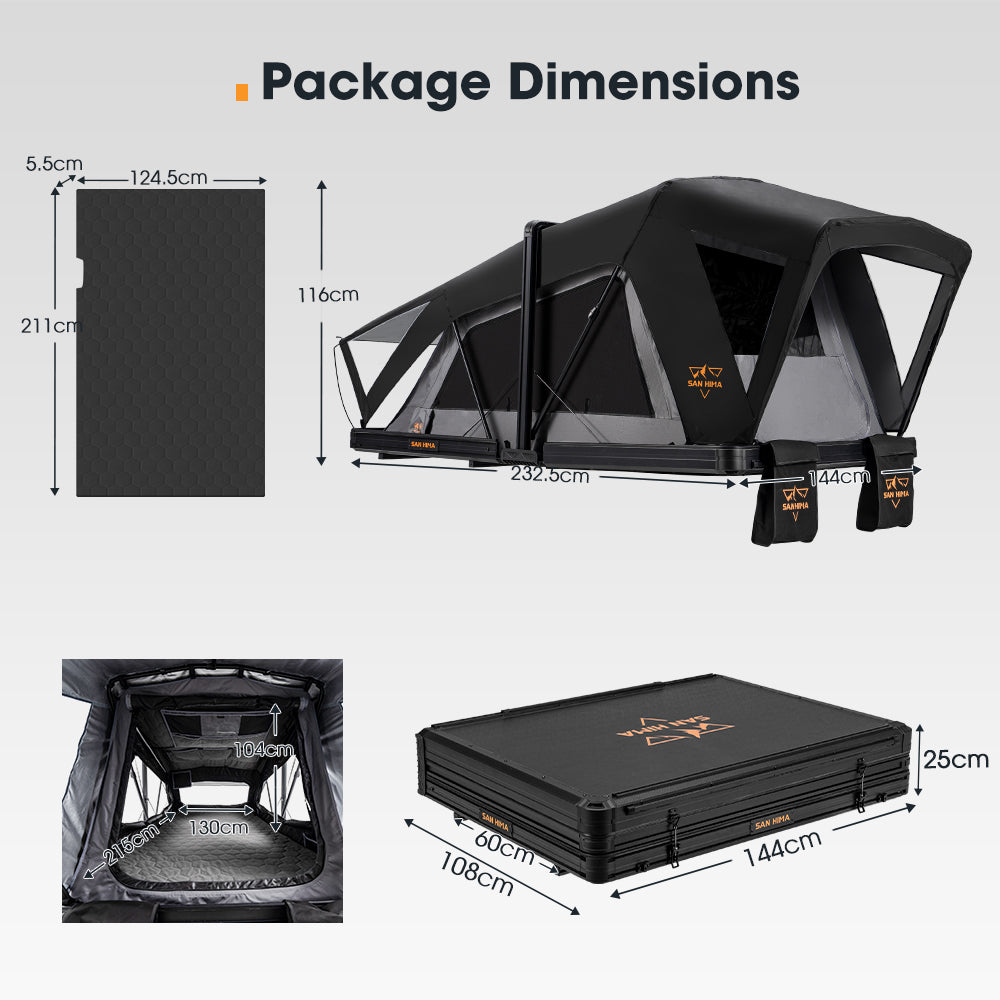 San Hima CapeTop Rooftop Tent Hardshell With Ladder Outdoor Camping 4WD 4x4