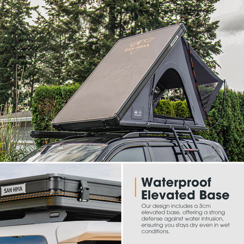 San Hima Kalbarri Lite Gen 2 Rooftop Tent Hardshell With Ladder Grey 4WD Camping
