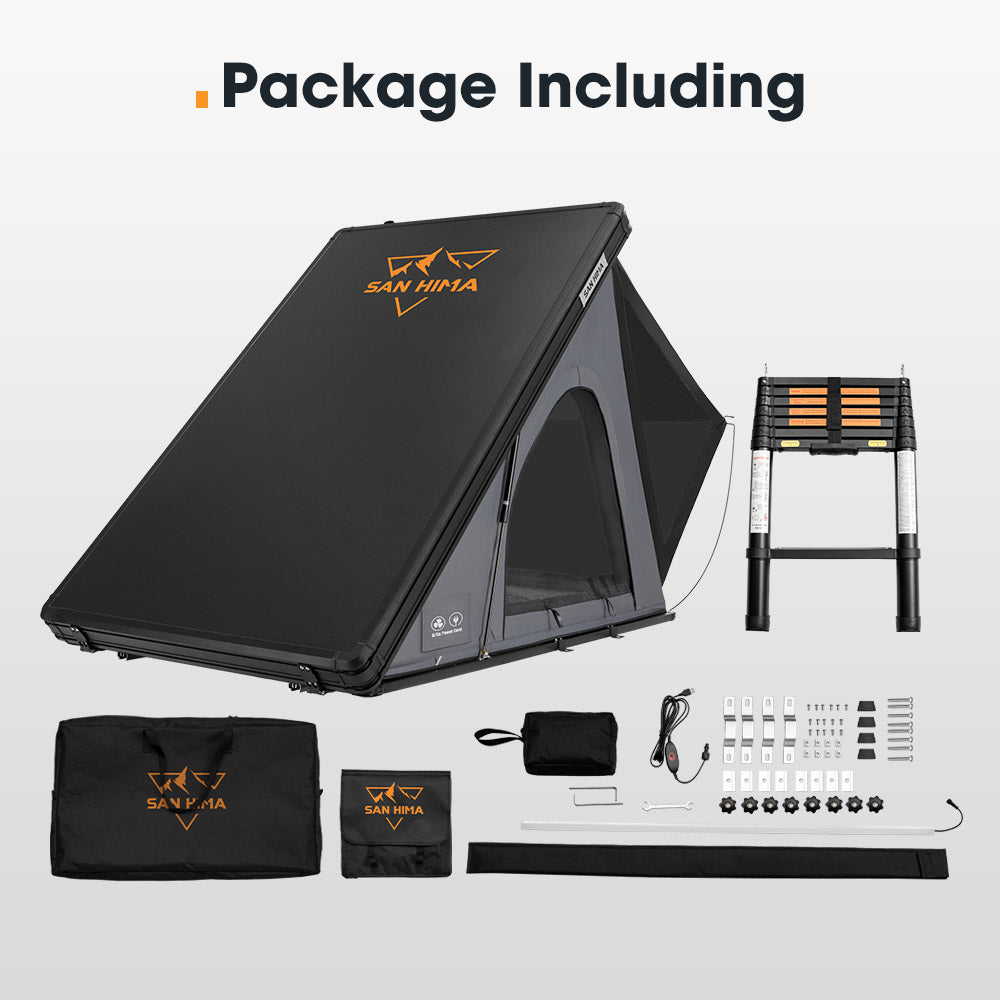 San Hima Kalbarri Lite Gen 2 Rooftop Tent Hardshell With Ladder Grey 4WD Camping