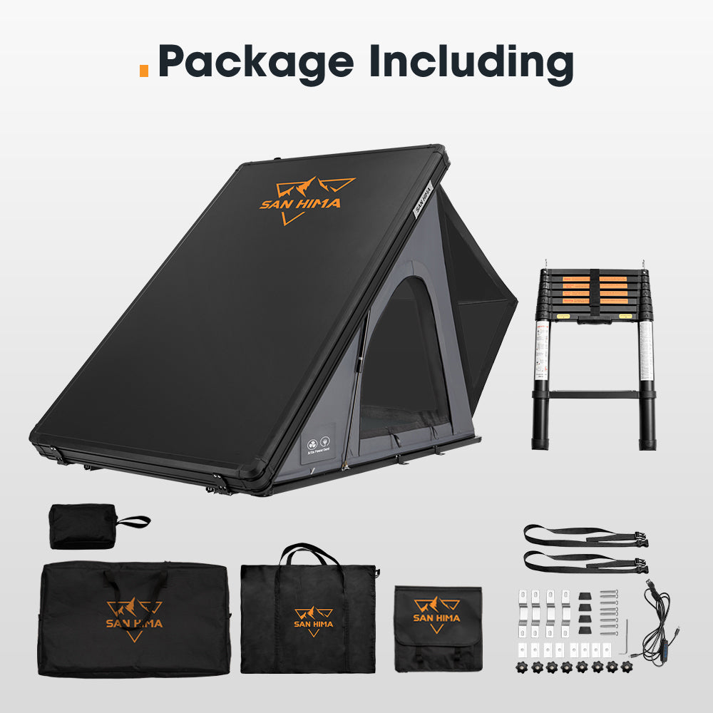 San Hima Kalbarri Lite Gen 2 Rooftop Tent Hardshell With Ladder Grey 4WD Camping