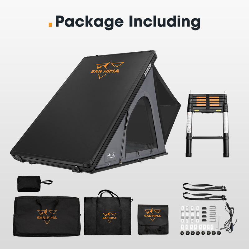 San Hima Kalbarri Lite Gen 2 Rooftop Tent Hardshell With Ladder Grey 4WD Camping