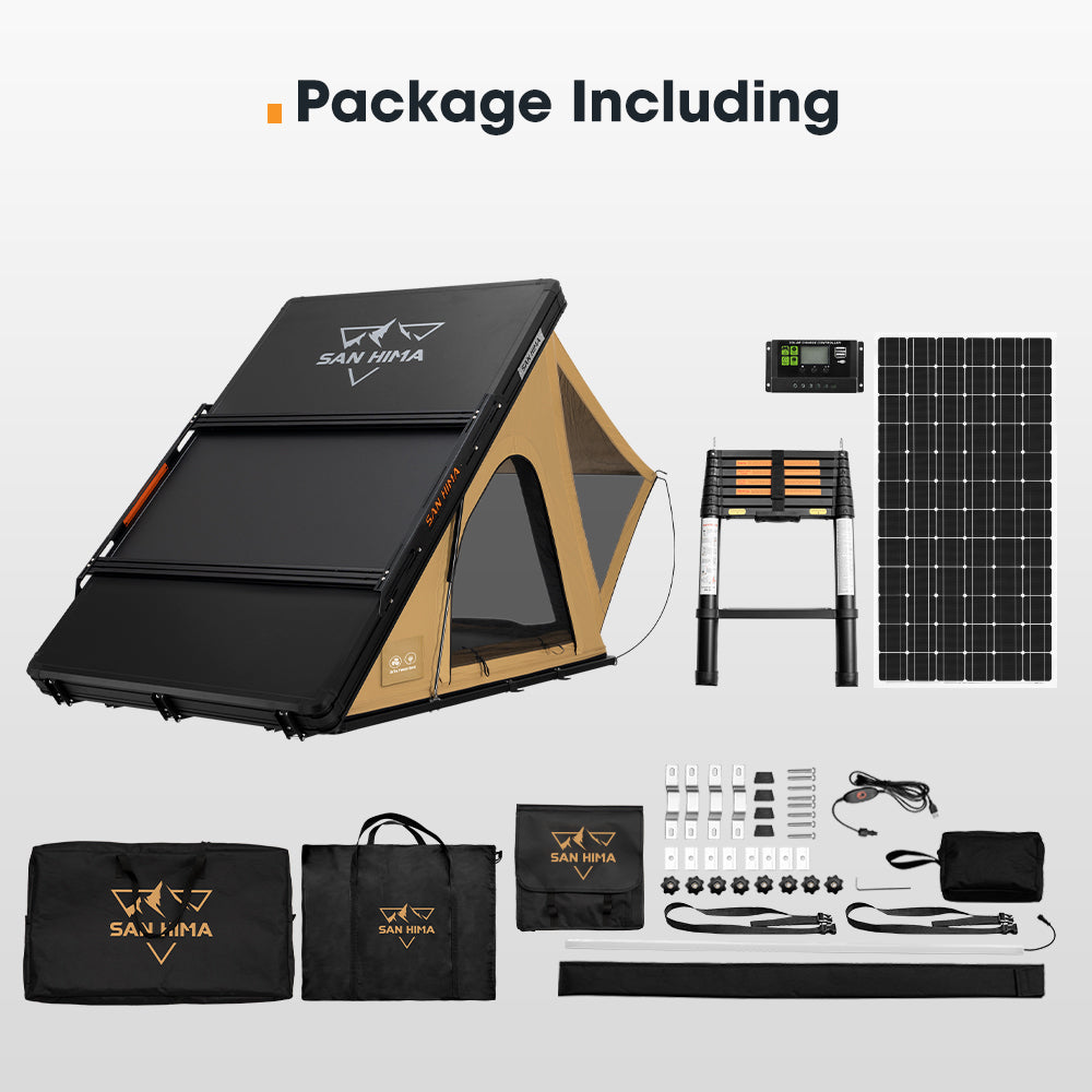 San Hima Kalbarri Lite Gen 2 Rooftop Tent + Rack & Ladder + 250W Solar Panel