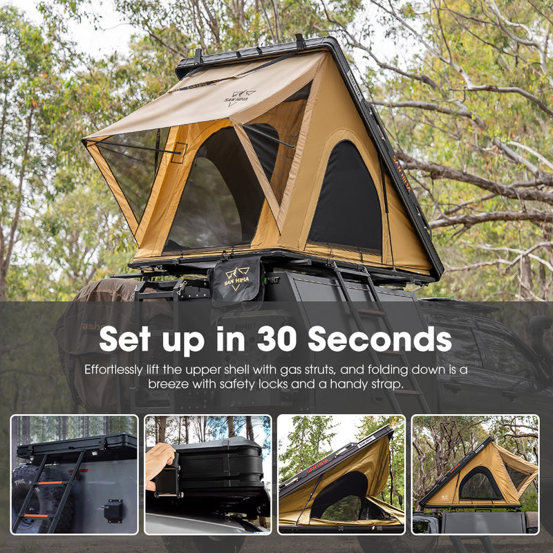 San Hima Kalbarri Lite Gen 2 Rooftop Tent + Rack & Ladder + 250W Solar Panel
