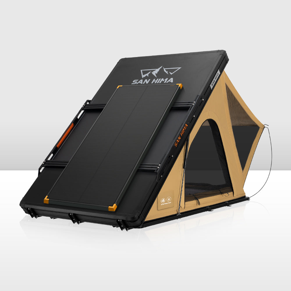 San Hima Kalbarri Lite Gen 2 Rooftop Tent + Rack & Ladder + 120W Solar Panel