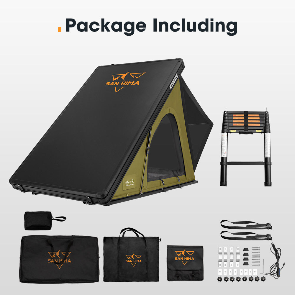 San Hima Kalbarri Lite Gen 2 Rooftop Tent Waterproof Camping Olive 4x4 4WD